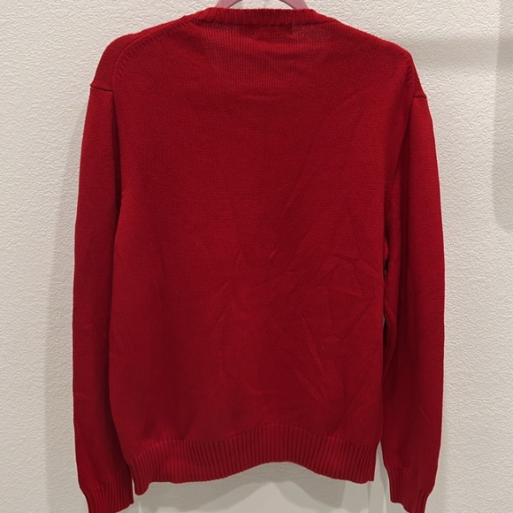 Men’s Polo Ralph Lauren Vintage Red Long Sleeve Sweater - Picture 2 of 4